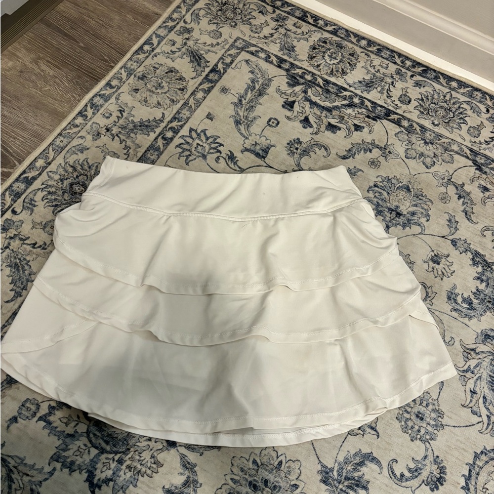 Calvin Klein White Tiered Mini Skirt